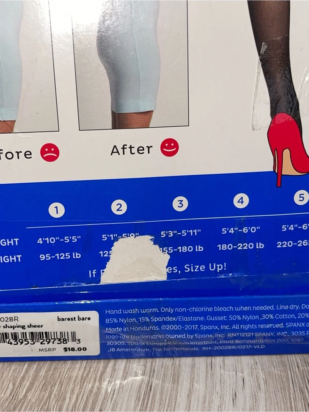 New Red Hot Barest Bate Size 2 Stockings Shaping Tights